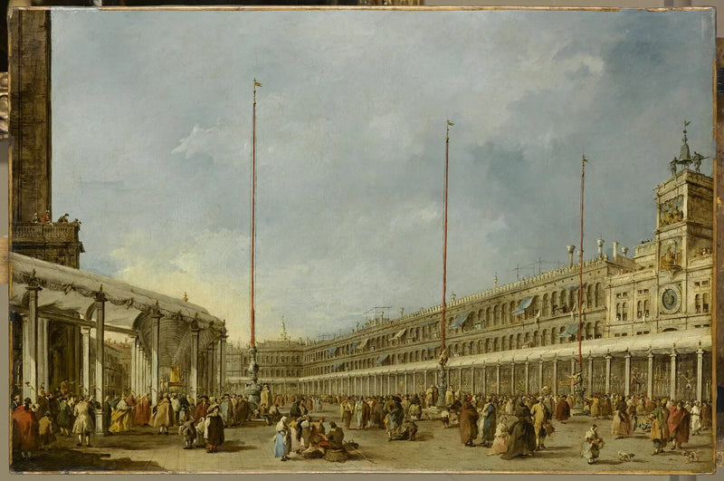 Doge Wenecji podąża za procesją Corpus Domini na placu Świętego Marka - Francesco Guardi