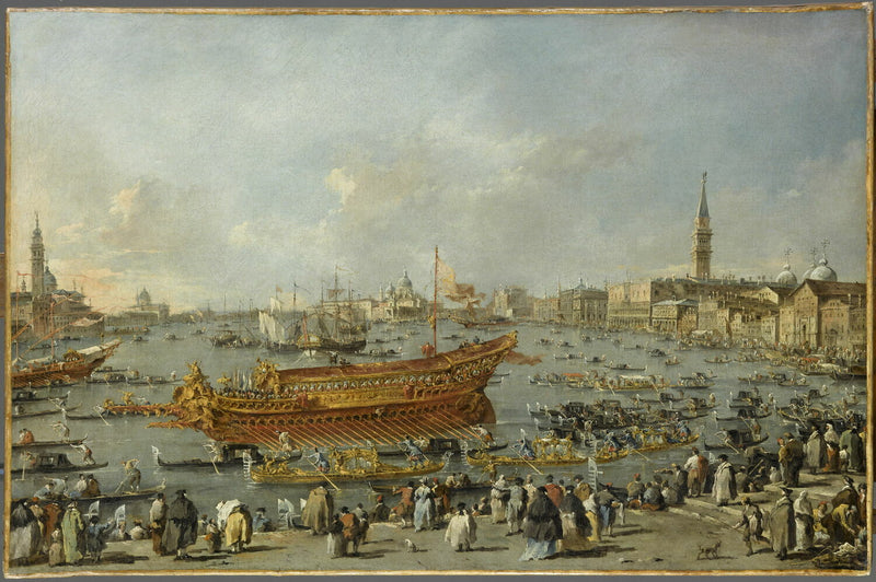 Doge Wenecji na Bucentaure w pobliżu Riva di Sant'Elena - Francesco Guardi