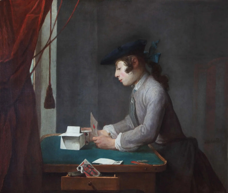 Budowniczy zamków z kart - Jean Simeón Chardin