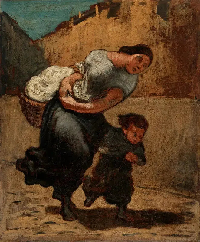 Ciężar (Praczka) - Honoré Daumier