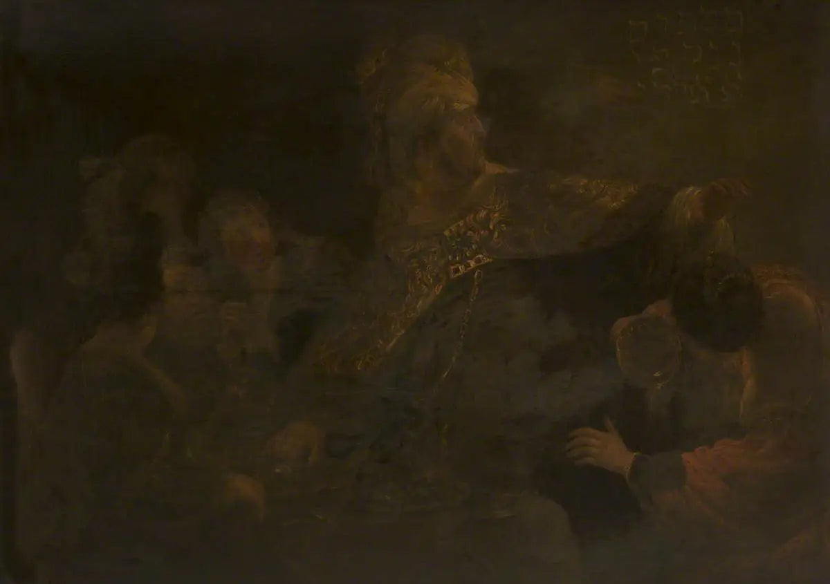 Le festin de Belshazzar - Rembrandt image 1 copie de tableau peinte à la main