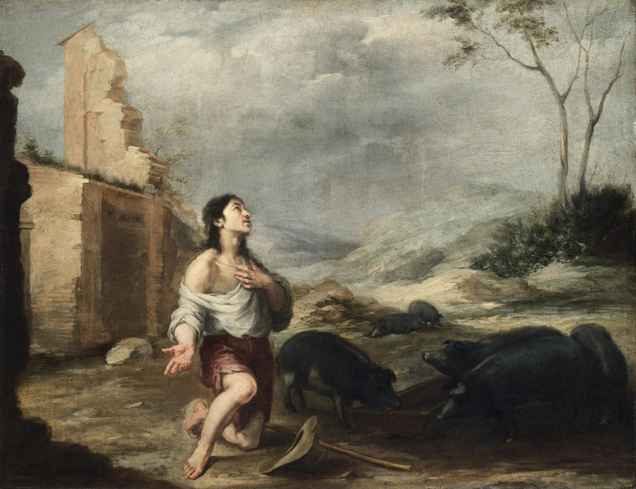Syn Boży karmiący świnie - Bartolomé Esteban Murillo