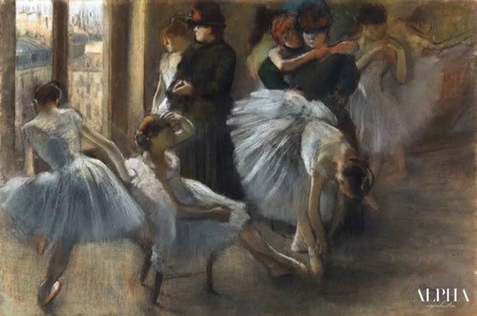 Le Foyer de l'Opéra. Préparation de la classe - Edgar Degas - Reproductions de tableaux et peintures haut de gamme