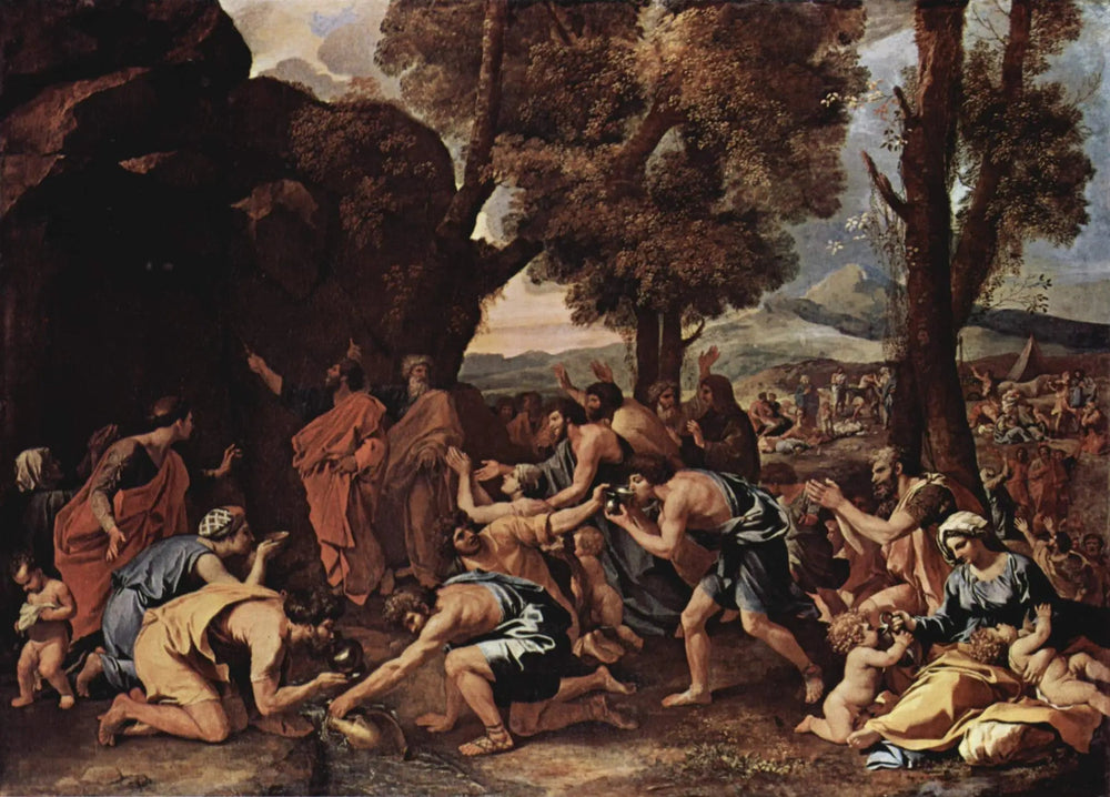 Le Frappement du rocher - Nicolas Poussin - Alpha Reproduction