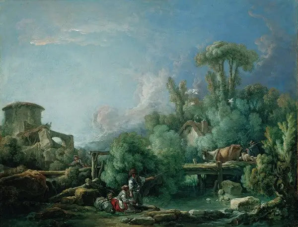 Galantny rybak - François Boucher