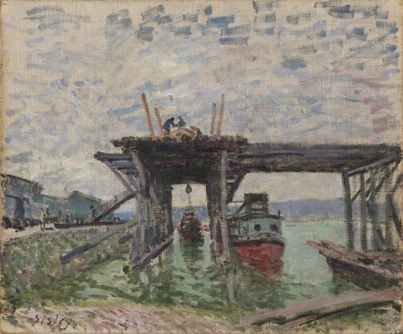 Garaż łodzi - Alfred Sisley