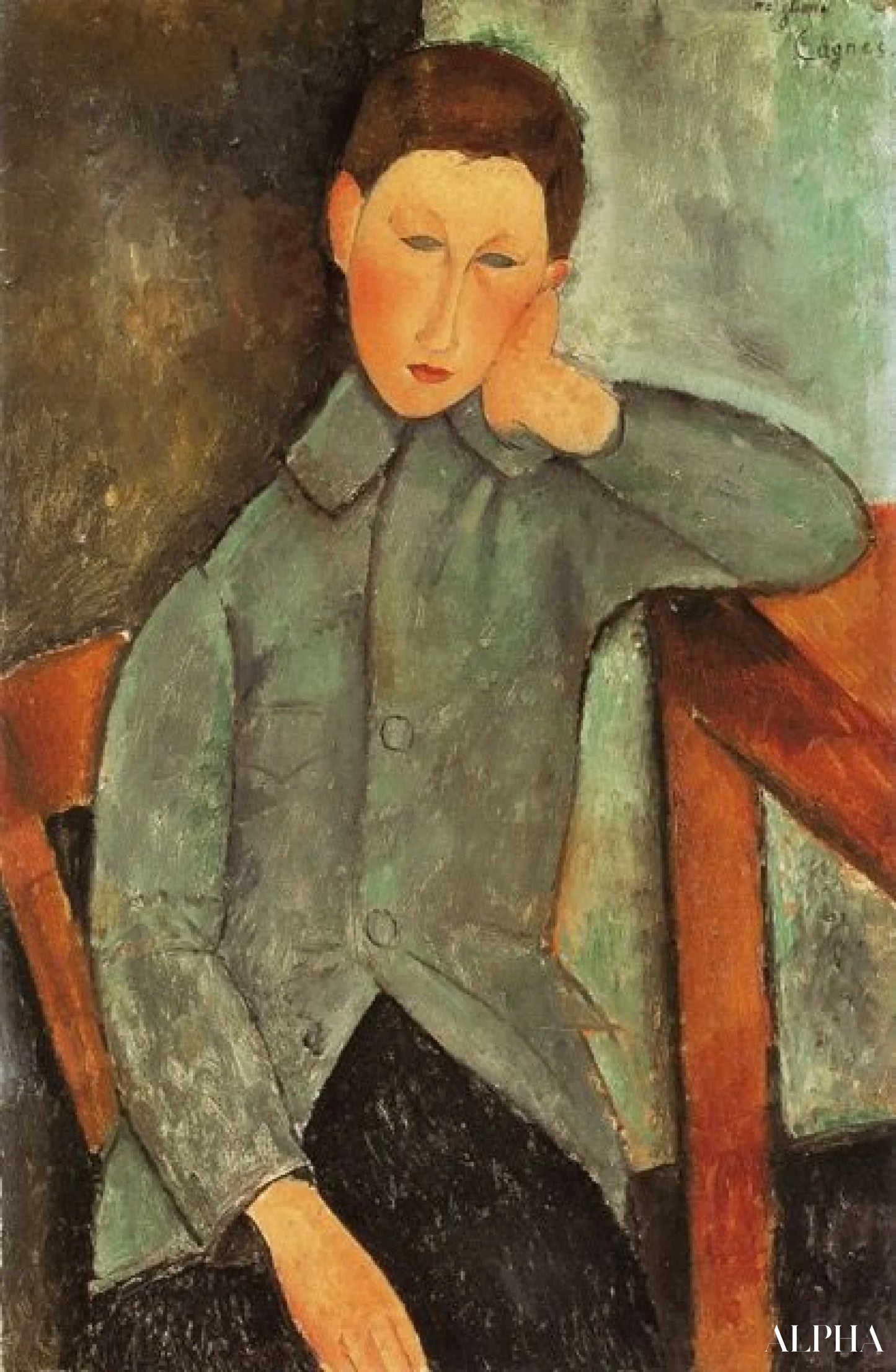 Le garçon - Amedeo Modigliani - Reproductions de tableaux et peintures haut de gamme