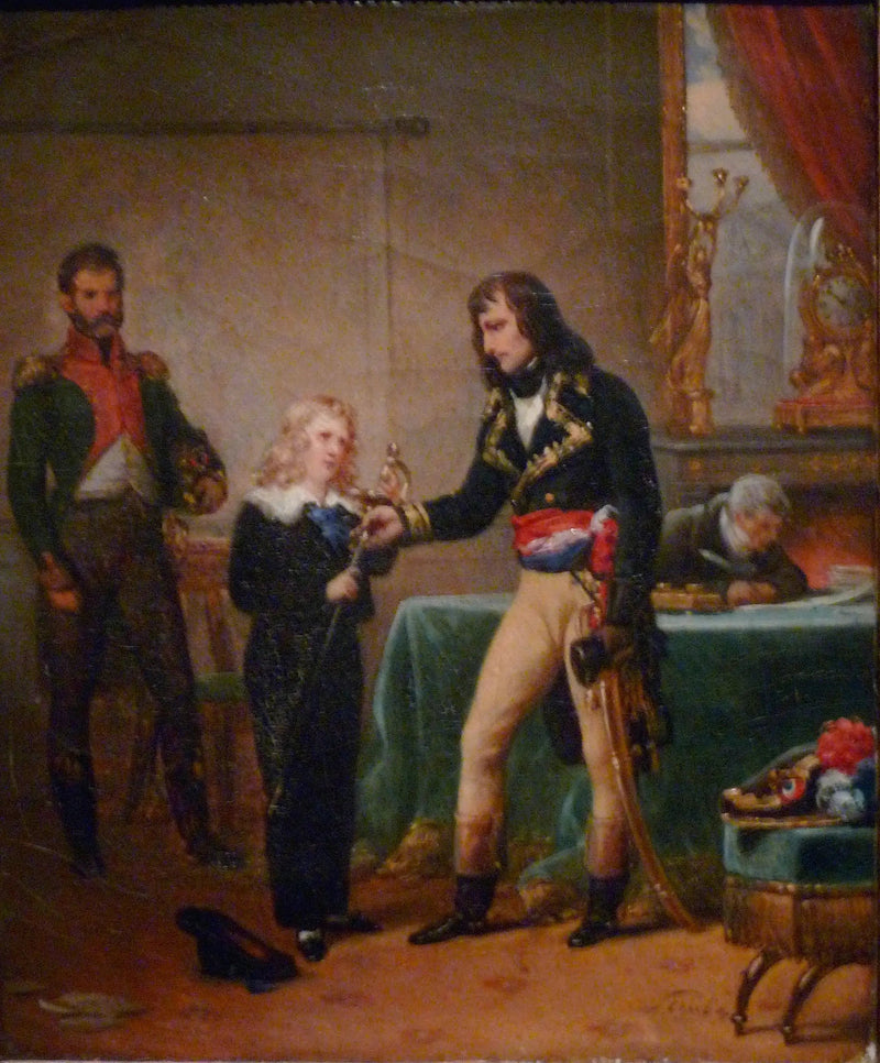 Generał Bonaparte wręczający młodemu Eugène'owi de Beauharnais miecz swojego ojca - Charles de Steuben