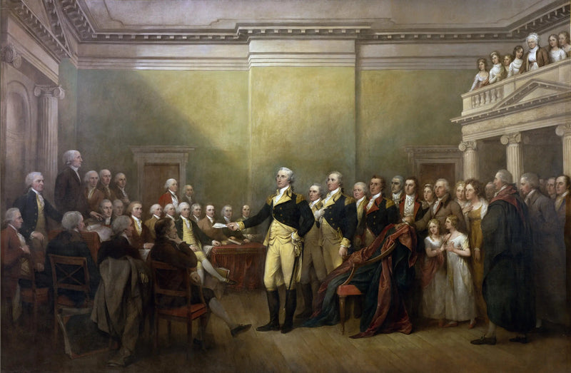 Generał George Washington rezygnuje z swojej komisji - John Trumbull