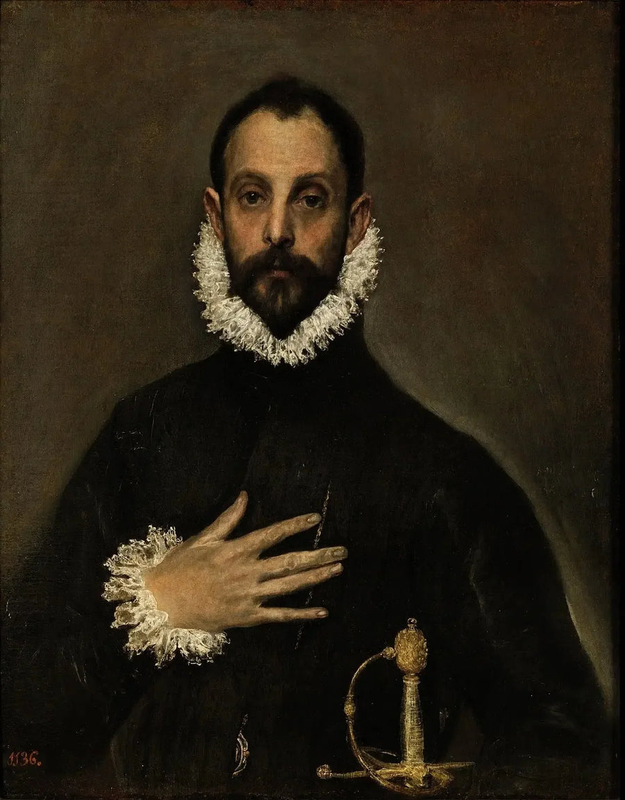 Dżentelmen z ręką na piersi - El Greco