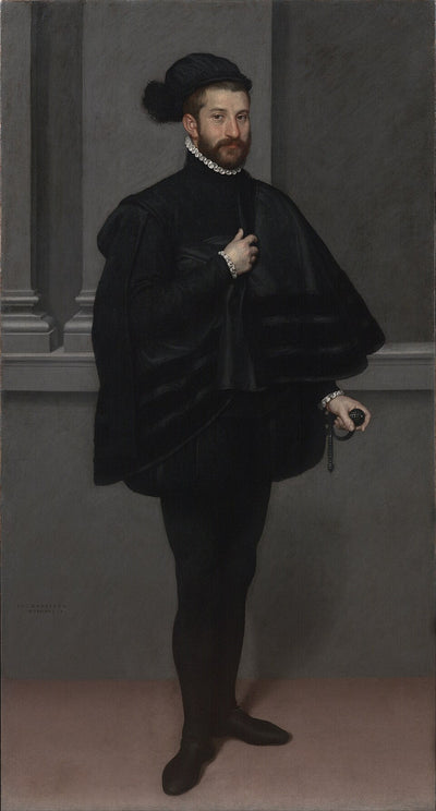 Le Gentilhomme en noir - Giovanni Battista Moroni - Alpha Reproduction