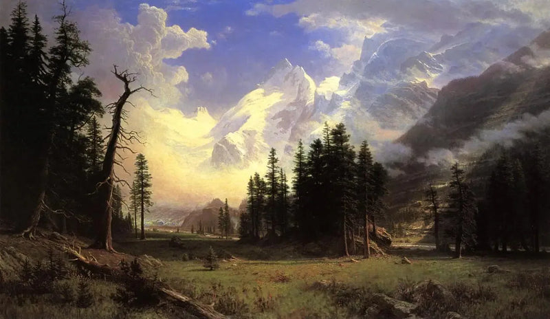 Lodowiec Morteratsch w Dolinie Haute-Engadine, Pontresina - Albert Bierstadt