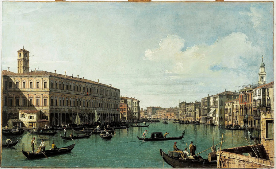 Wielki Kanał przy moście Rialto - Canaletto
