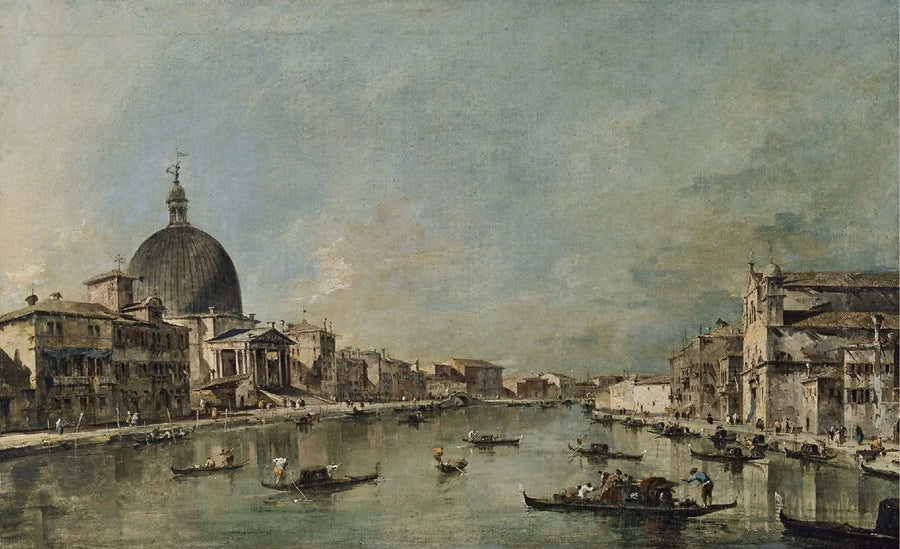 Wielki Kanał z San Simeone Piccolo i Santa Lucia - Francesco Guardi