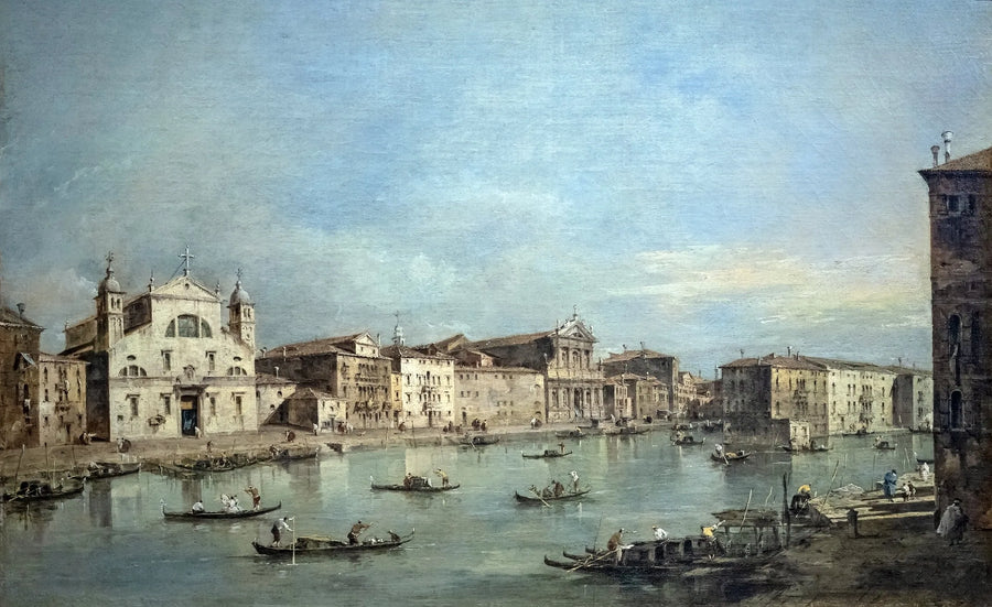 Wielki Kanał z Santa Lucia i Santa Maria di Nazareth - Francesco Guardi