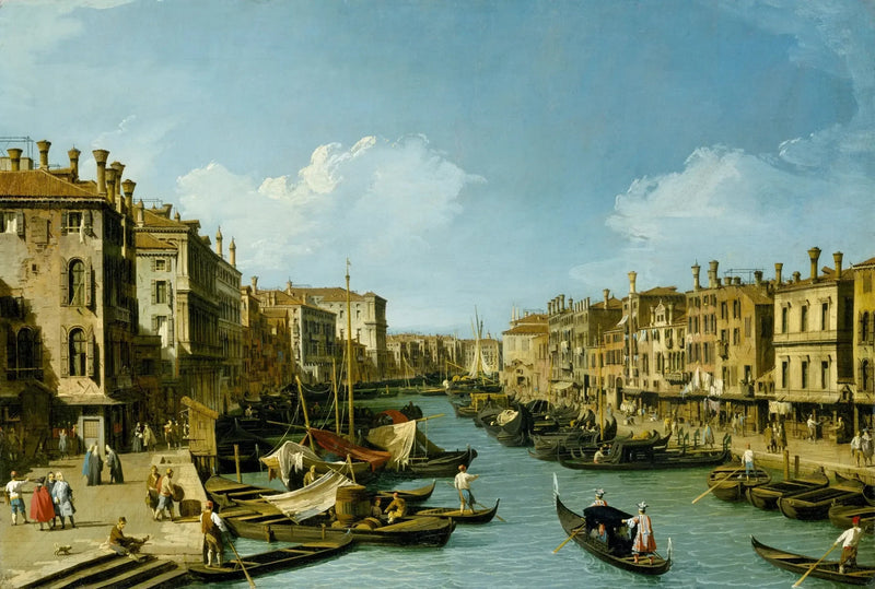 Wielki Kanał w pobliżu Rialto, Wenecja - Canaletto