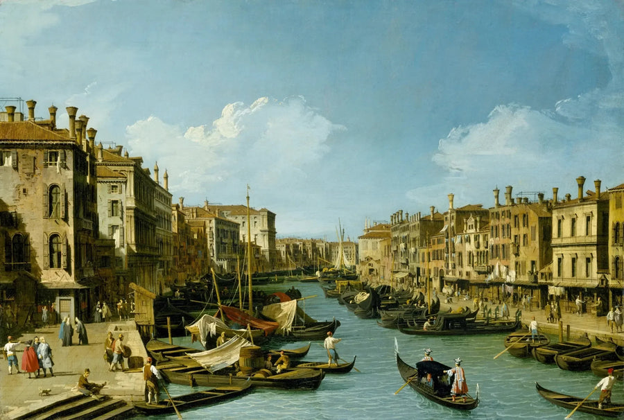 Wielki Kanał w pobliżu Rialto, Wenecja - Canaletto