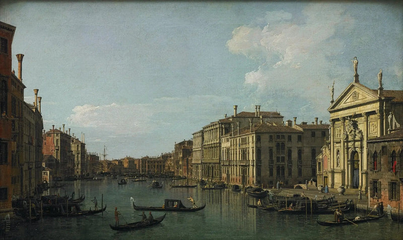 Wielki Kanał, Wenecja, widok na południowy wschód od San Stae do Fabbriche Nuove di Rialto - Canaletto