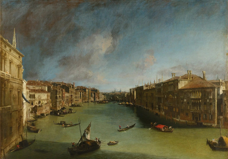 Wielki Kanał, na północny wschód od pałacu Balbi w kierunku mostu Rialto - Canaletto