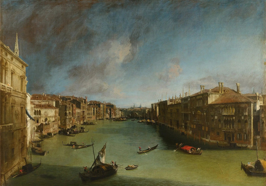 Wielki Kanał, na północny wschód od pałacu Balbi w kierunku mostu Rialto - Canaletto