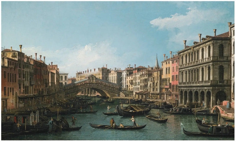 Wielki Kanał widziany od północnego wschodu z Palazzo Dolfin-Manin do mostu Rialto - Canaletto