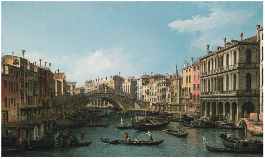Wielki Kanał widziany od północnego wschodu z Palazzo Dolfin-Manin do mostu Rialto - Canaletto