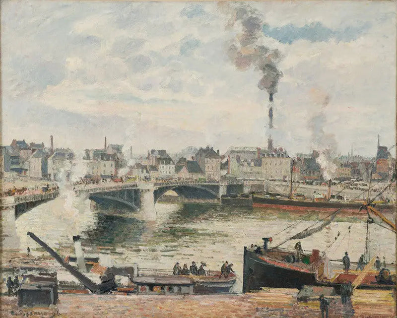 Wielki Most, Rouen (Wielki Most, Rouen) - Camille Pissarro