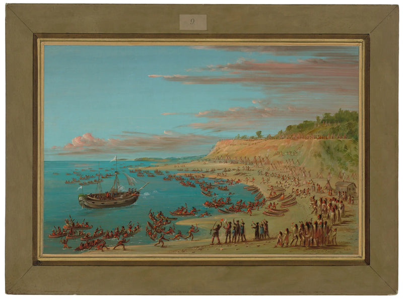 Griffon wchodzący do portu Mackinaw. 27 sierpnia 1679 - George Catlin