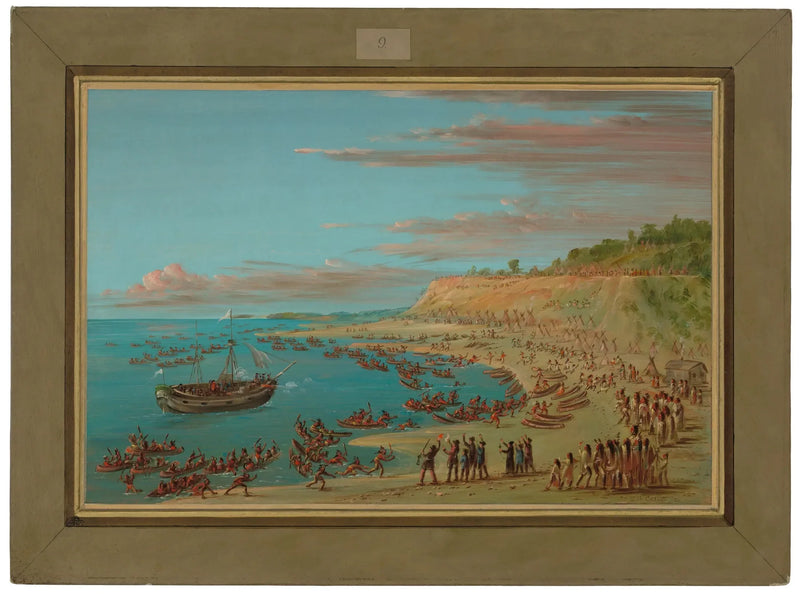 Griffon wchodzący do portu Mackinaw. 27 sierpnia 1679 - George Catlin