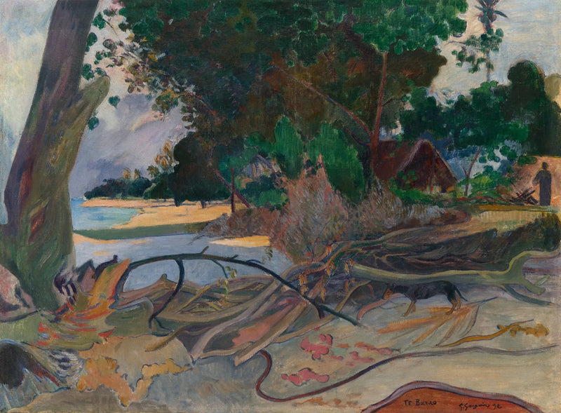 Duży drzewo - Paul Gauguin