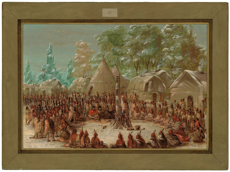 Grupa La Salle świętowała w wiosce Illinois. 2 stycznia 1680 - George Catlin