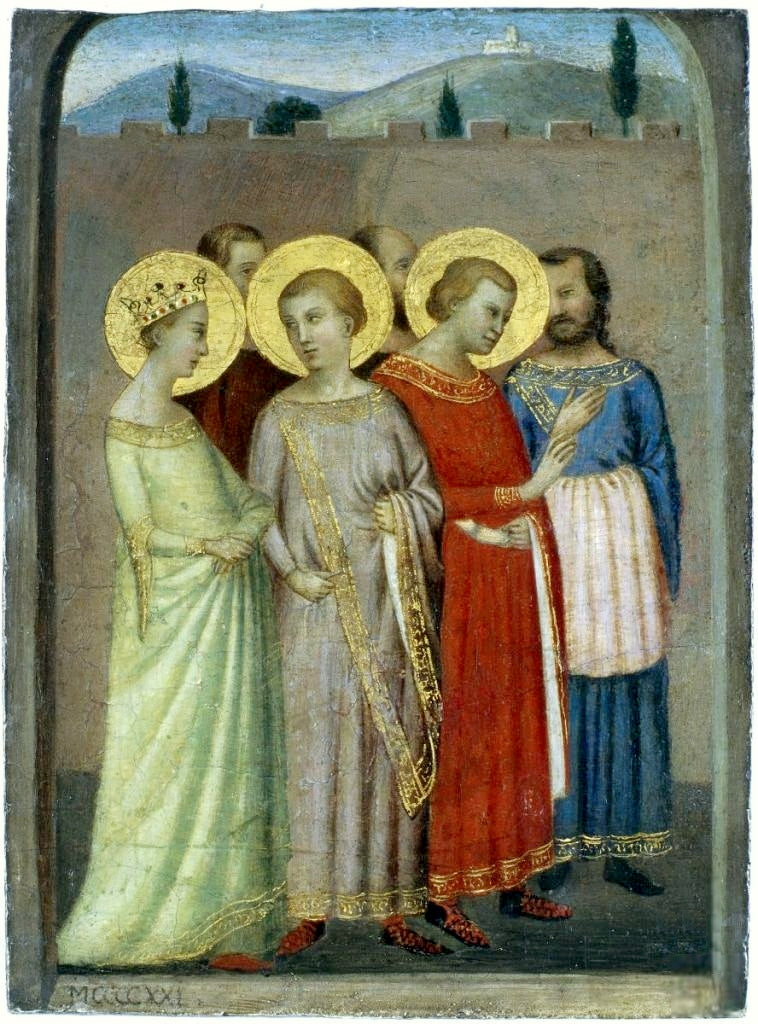 Grupa świętych. - Bernardo Daddi