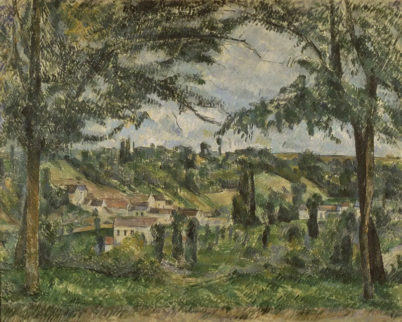 Le Hameau des Pâtis à Pontoise, otoczony drzewami - Paul Cézanne