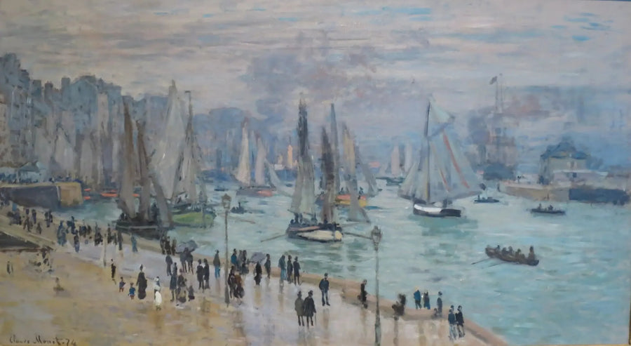Le Havre, łodzie rybackie wypływające z portu - Claude Monet