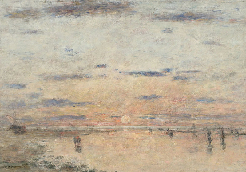 Le Havre: Zachód słońca nad morzem - Eugène Boudin