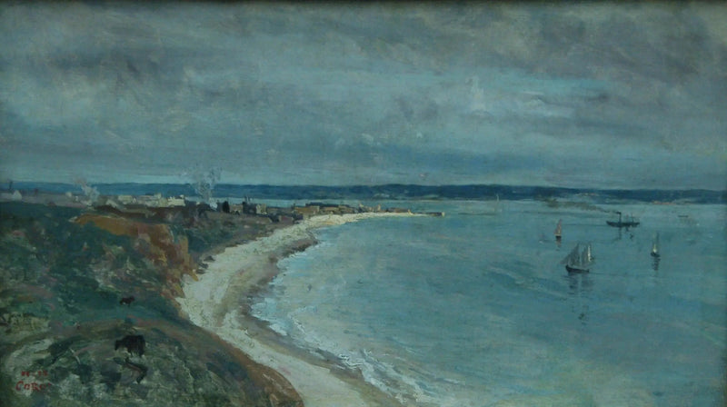 Le Havre. Morze widziane z wysokich klifów - Jean-Baptiste Camille Corot