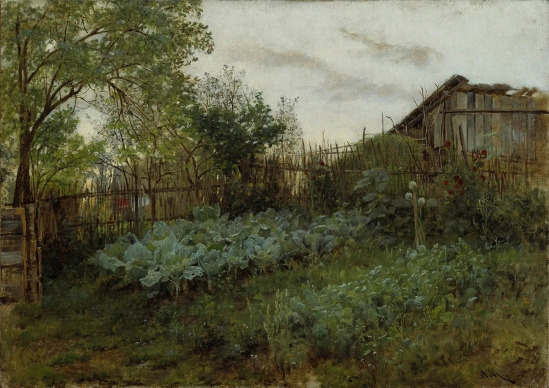 Ogród tylny - Adolph von Menzel