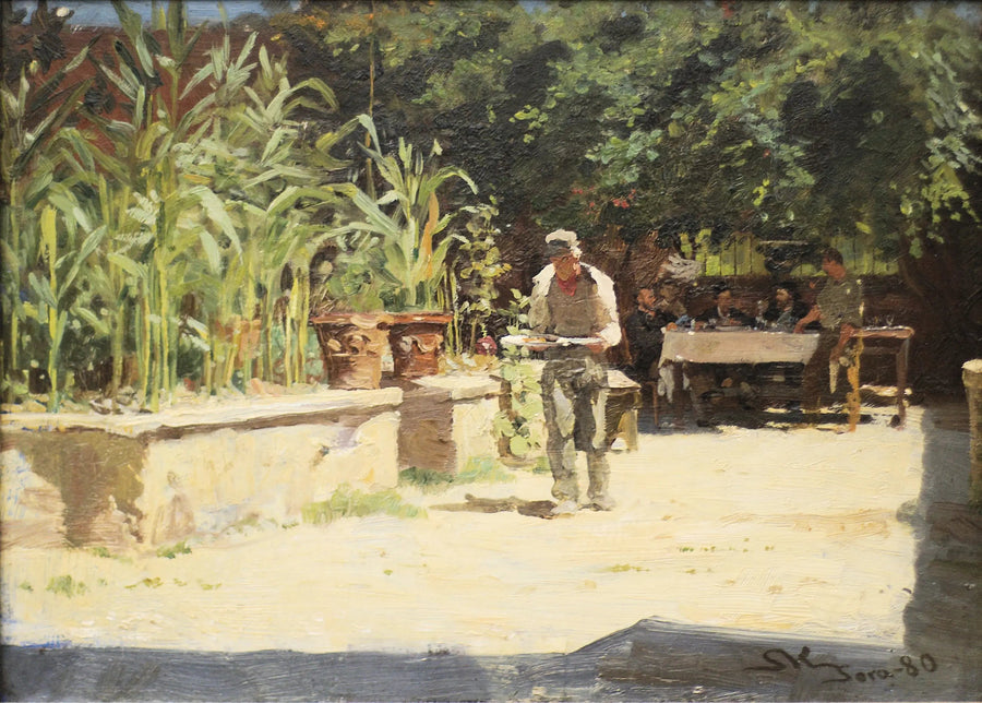 Ogród Albergo del Liri w Sora. Abruzja - Peder Severin Krøyer