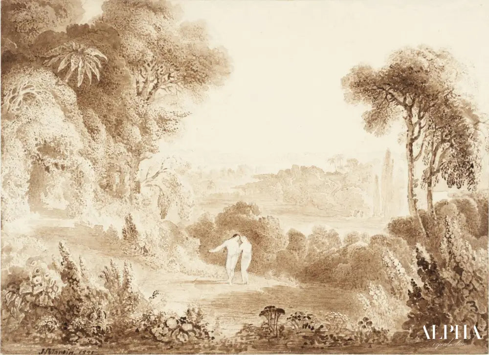 Le jardin d'Eden - John Martin - Reproductions de tableaux et peintures haut de gamme