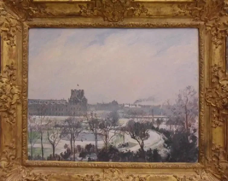 Ogród Tuileries, efekt śniegu - Camille Pissarro