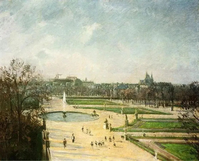 Ogród Tuileries, poranek, słońce - Camille Pissarro