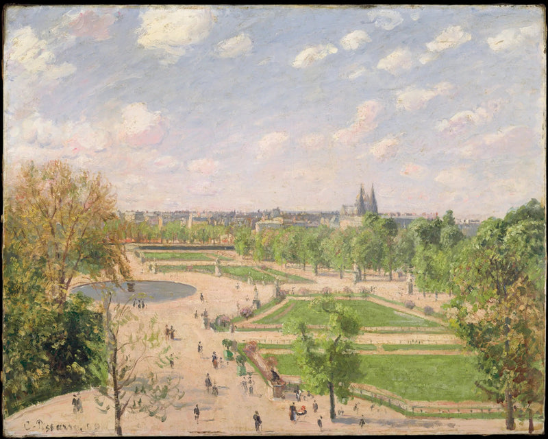 Ogród Tuileries w wiosenny poranek - Camille Pissarro