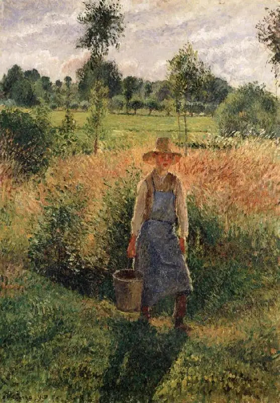 Ogrodnik, Popołudniowe słońce, Eragny - Camille Pissarro