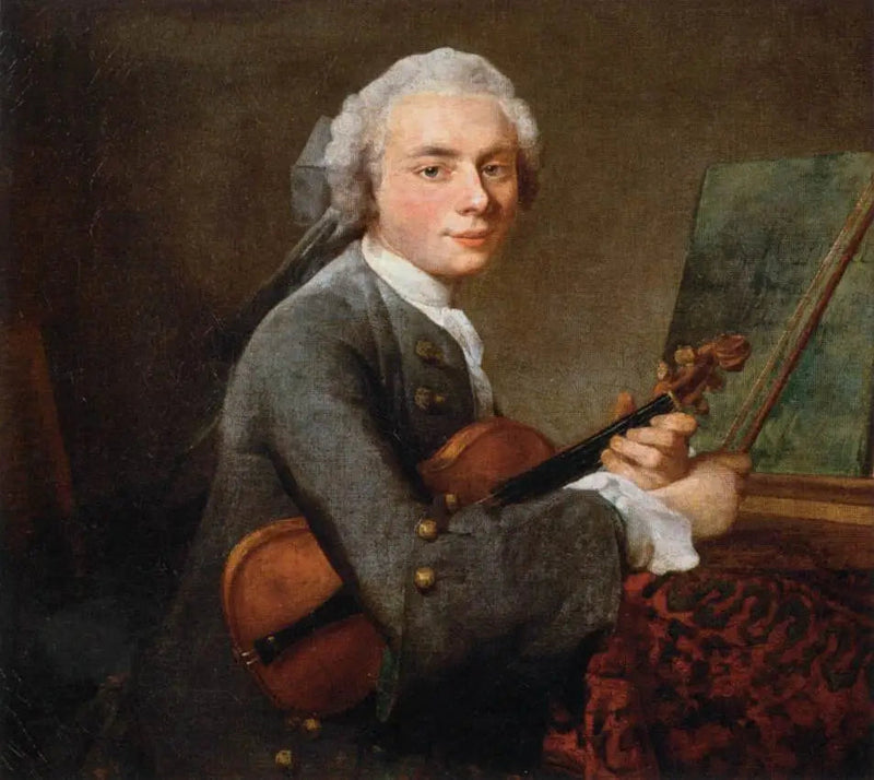 Młody mężczyzna z skrzypcami - Jean Simeón Chardin