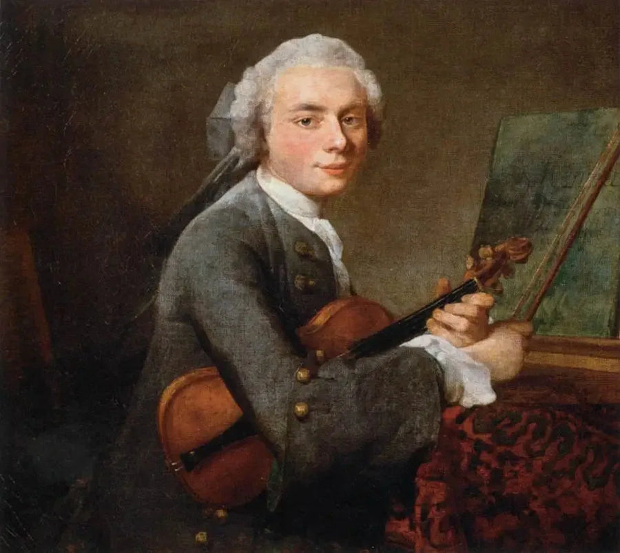 Młody mężczyzna z skrzypcami - Jean Simeón Chardin