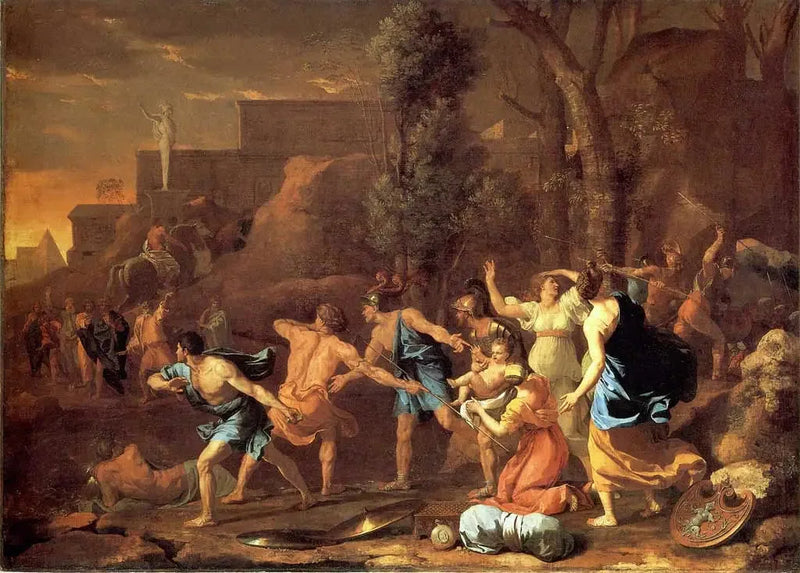 Młody Pyrrhus uratowany - Nicolas Poussin