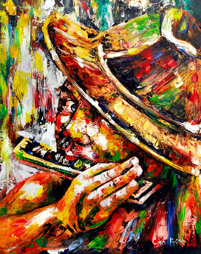 Gracz na harmonijce | 40x50cm