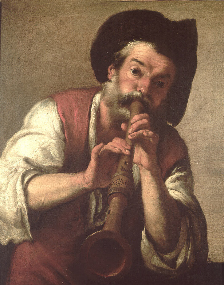 Le joueur de flûte - Bernardo Strozzi image 1 reproduction artisanale de tableau