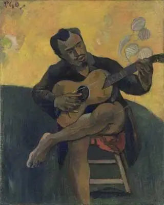 Gracz na gitarze, portret Francisco Durrio - Paul Gauguin