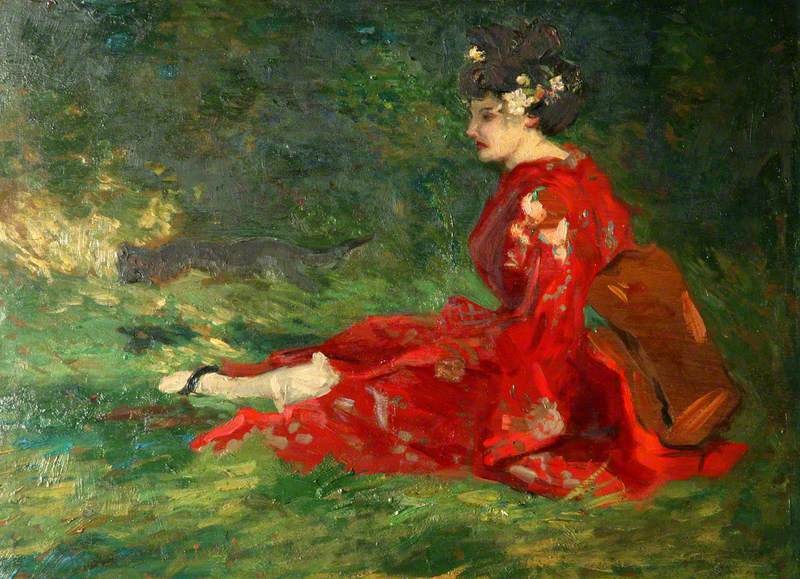 Czerwony kimono - Charles Conder